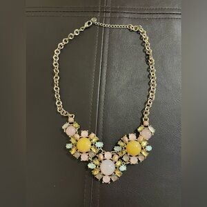Faux‎ gold costume jewelry floral necklace